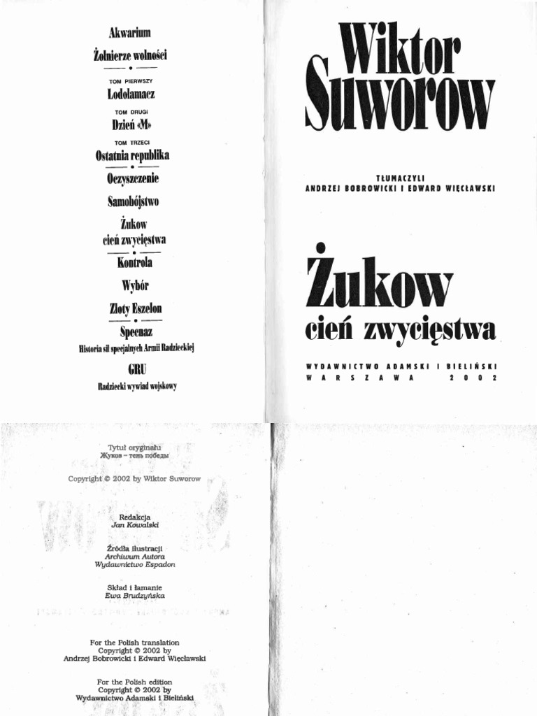 Wiktor Suworow Żukow Cień Zwycięstwa PDF