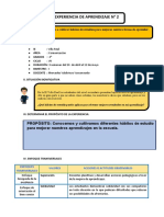 4.° Grado - Experiencia 2 y Actividades 2023