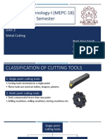 Prod Tech-I - Unit 2 (A) - Metal Cutting