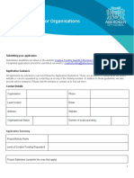Creative Funding Application Form Organisation Word Document 23-24latest