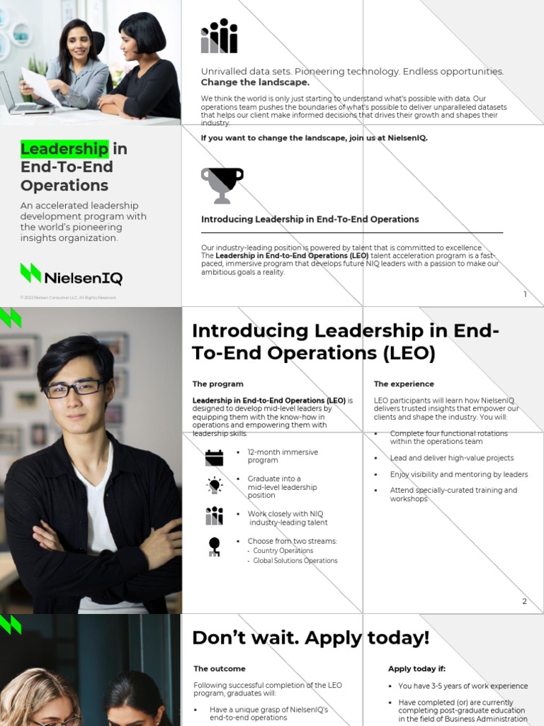 NIQ Leadership in End To End Operations Program | PDF | Leadership ...