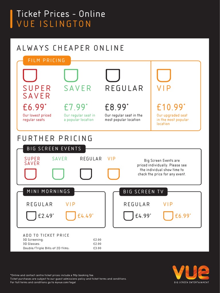 Ticket Prices Islington PDF