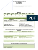 Analisis de Evaluación 5° Primer Periodo