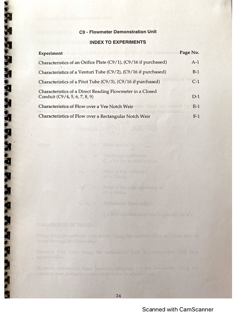 Prácticas Flow Meter Demonstration Unit PDF