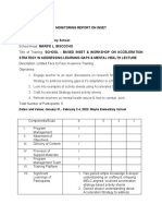 2022 INSET Monitoring and Evaluation Report