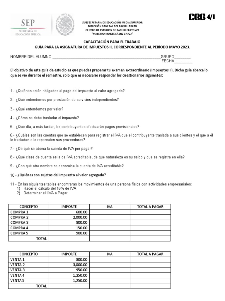 Guia Impuestos Ii | PDF | Impuesto sobre la renta | Impuestos