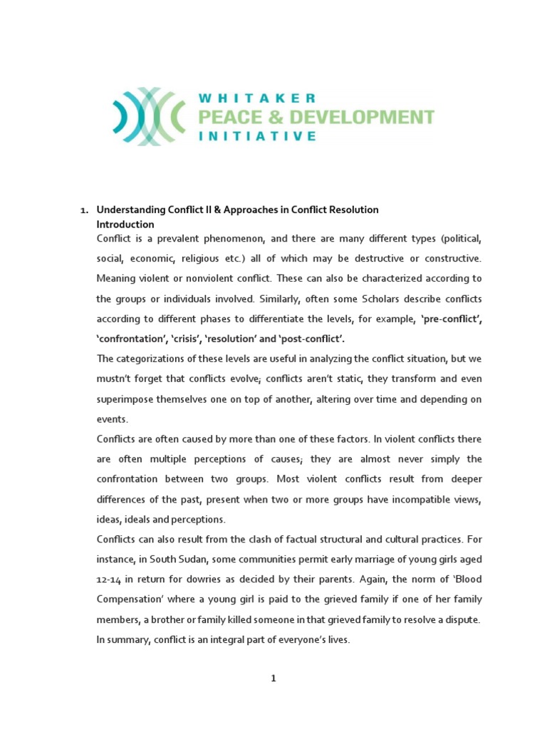 Early Warning and Response Systems in Conflict Prevention PDF