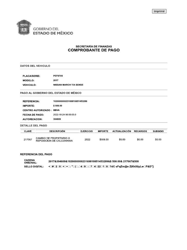Comprobante Tenencia PDF