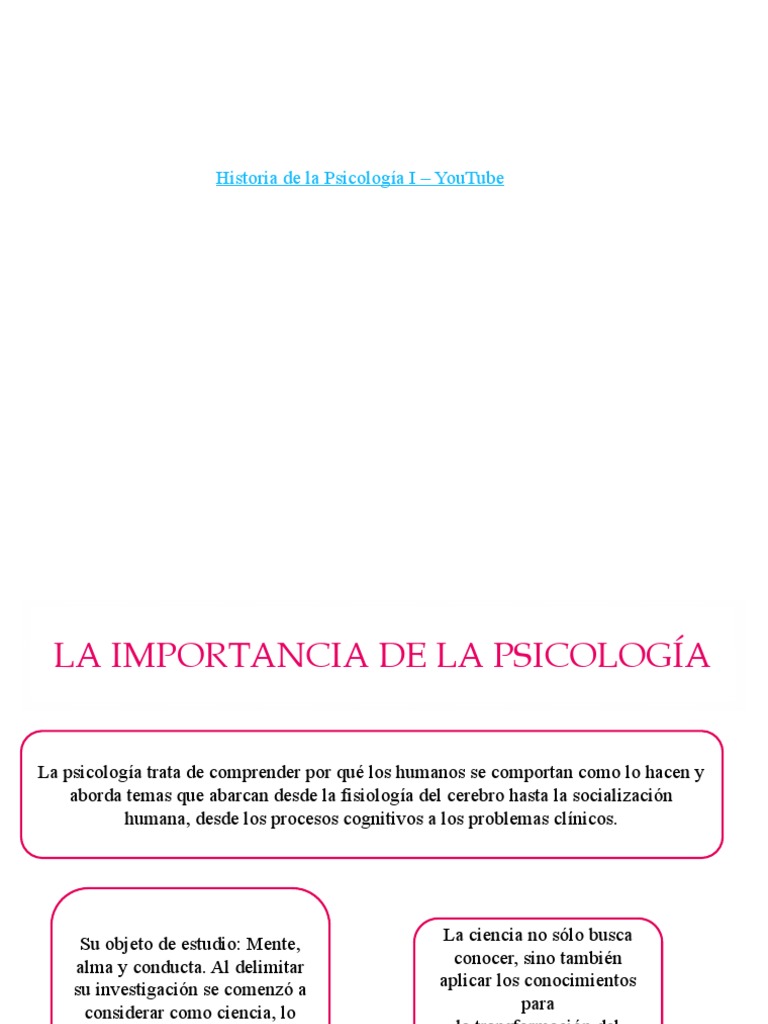 Importancia de La Psicología | PDF | Sicología | Mente