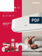 Brochure Clim Hitachi Gamme Monosplit Mural AirHome 400 (7 Pages)