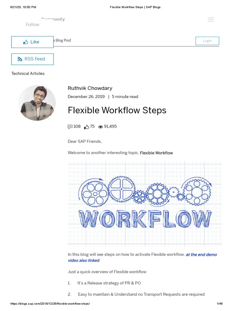 Flexible Workflow Steps Sap Blogs Pdf Information Technology