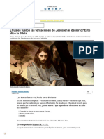 Las Tentaciones de Jesús en El Desierto - Desde La Fe