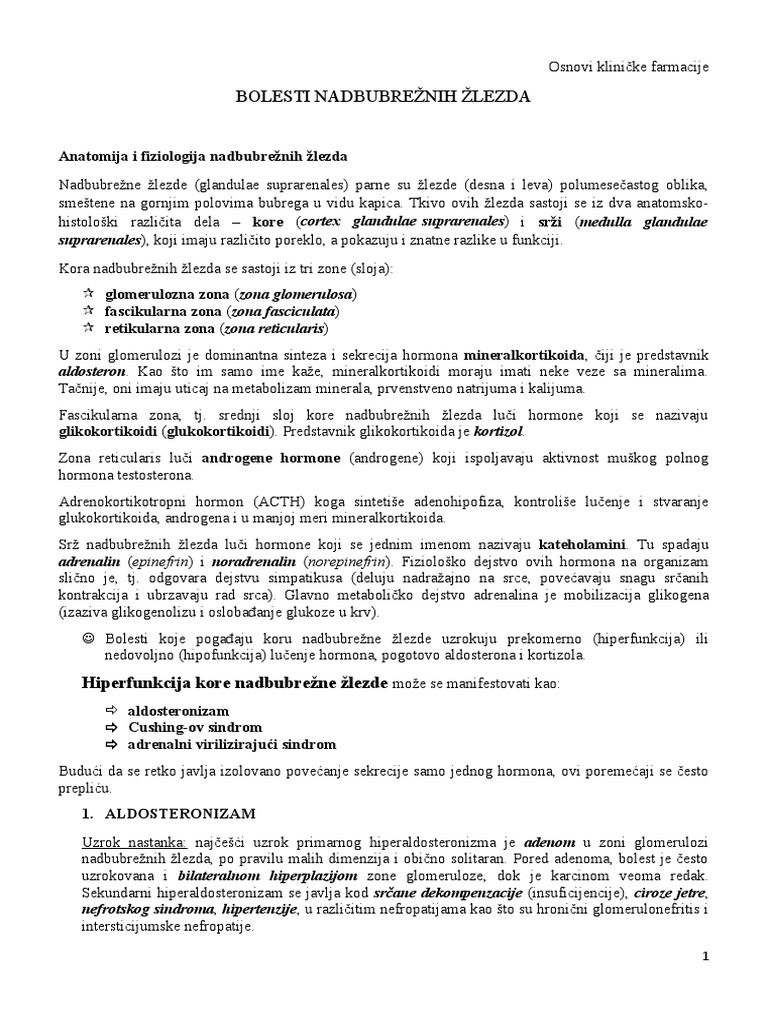 Bolesti Nadbubrežnih Žlezda | PDF