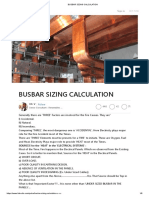 Busbar Sizing Calculation