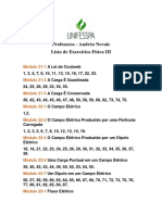 1 - Lista de Exercícios Física III