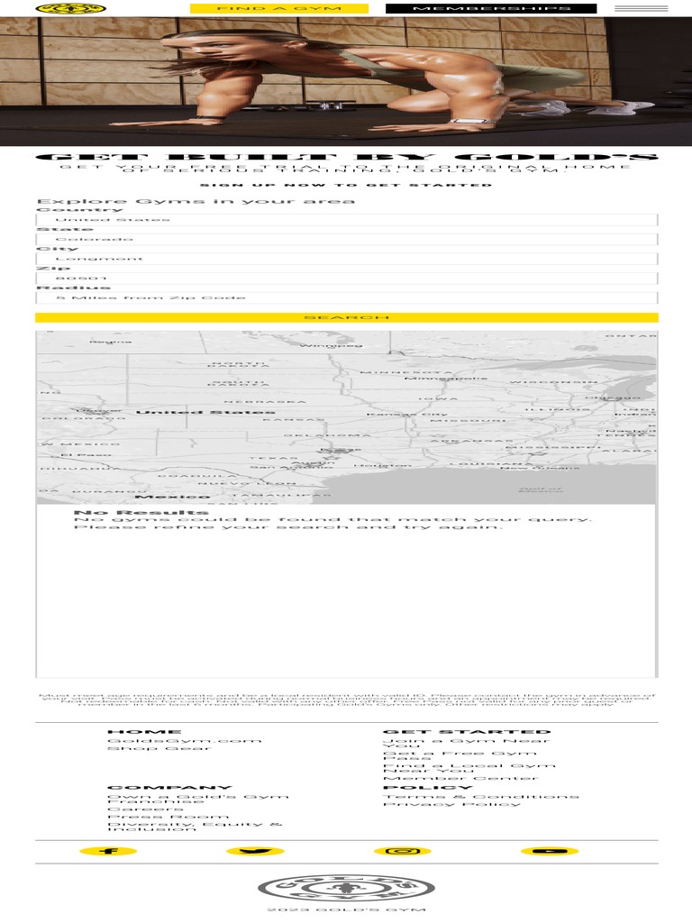 Free Gym Pass Get a Free Trial at Gold s Gym PDF