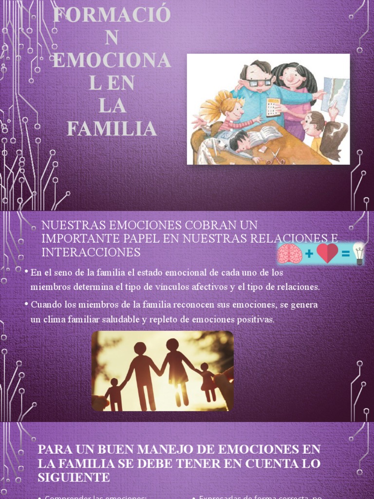 La Formación Emocional en La Familia | PDF | Las emociones | Psicología ...
