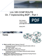 Cis185 ROUTE 7 BGP ImplementingBGP