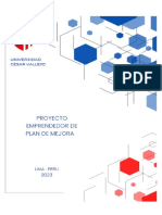 Proyecto Emprendedor de Plan de Mejora