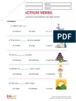 Underline Action Verbs Printable Worksheets For Grade 1