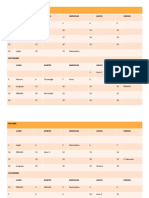 Calendario de Pruebas