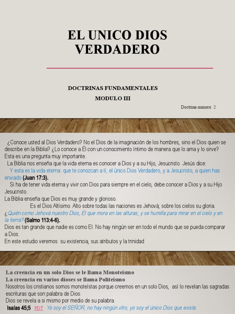 El Único Dios Verdadero según la Biblia | PDF | Tetragrammaton | Dios