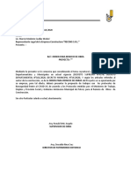 Carta para Reinicio de Obras Copacabana