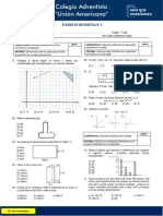 Examen #6 de Matemática - 1er Año