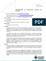 Necesidades de Formación Docente en Habilidades Tecnológicas