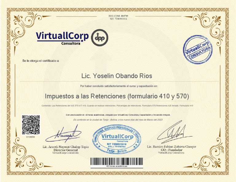 Impuestos A Las Retenciones (Formulario 410 y 570) | PDF
