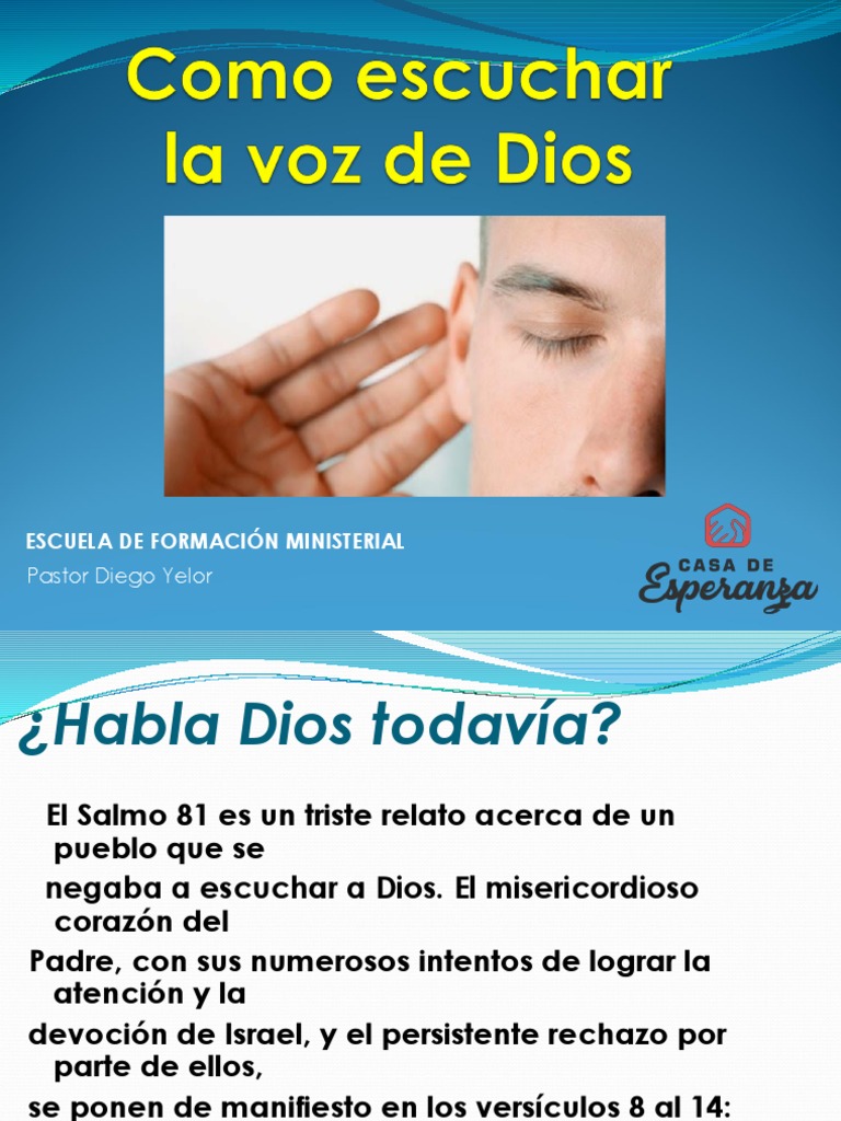 Cómo Escuchar la Voz de Dios | PDF | Dios | Pablo el apóstol
