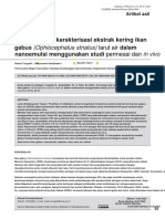 Formulasi Dan Karakterisasi Ekstrak Kering Ikan Gabus (Ophiocephalus Striatus) Dalam Nanoemulsi Menggunakan Studi