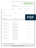 Formato de Transcripcion de Incapacidad o Licencia Coosalud