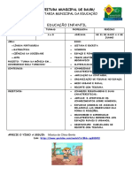 Infantil 5 Manhã - Semana de 31 Maio A 02 Junho