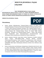 Peraturan Direktur Jenderal Pajak Nomor - PER-53 - PJ - 2009