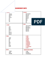 Template - MEASUREMENT UNITS