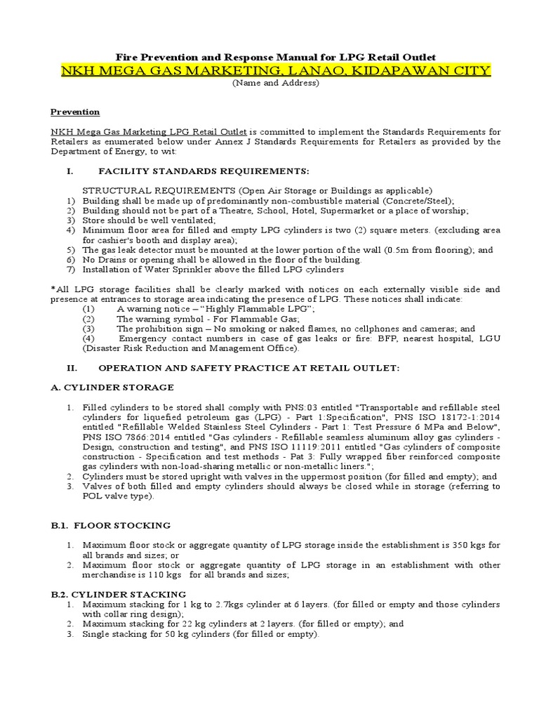 6 13 R D Editable Sample Fire Prevention And Response Manual March 3