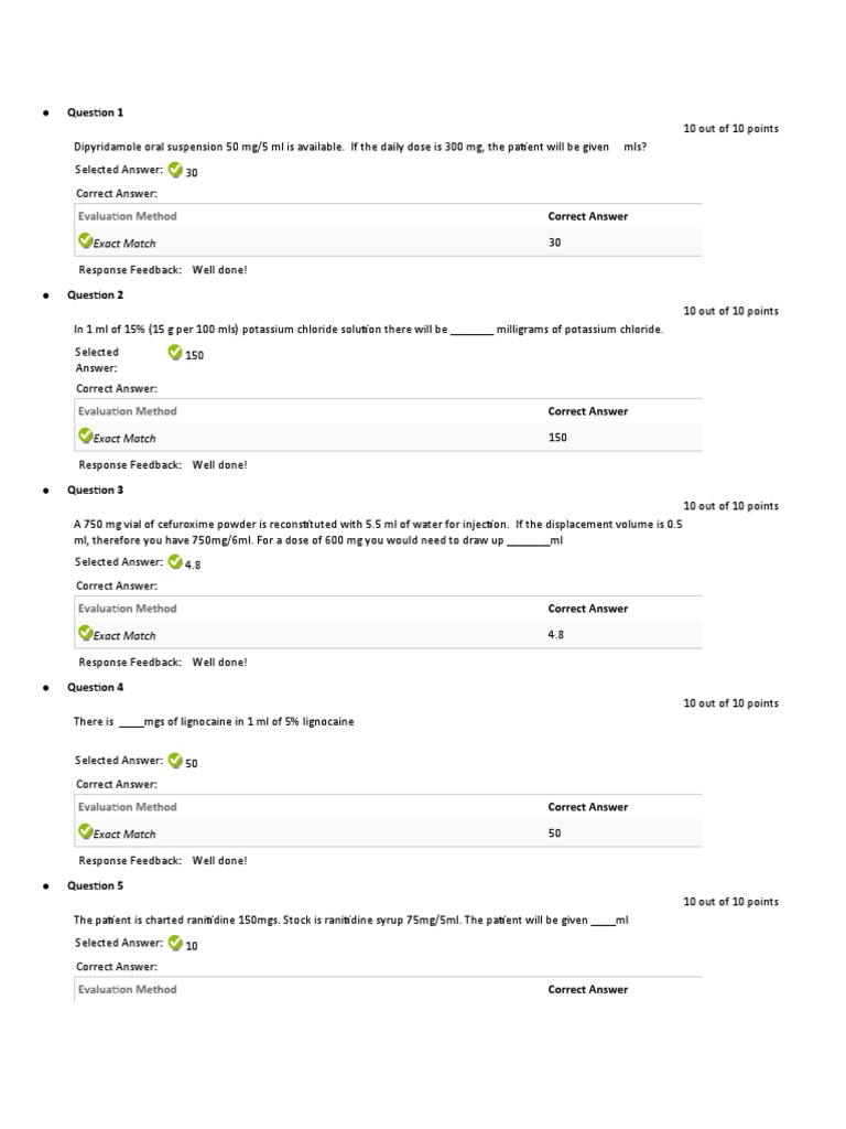 Drug calc test answers pdf syringe morphine