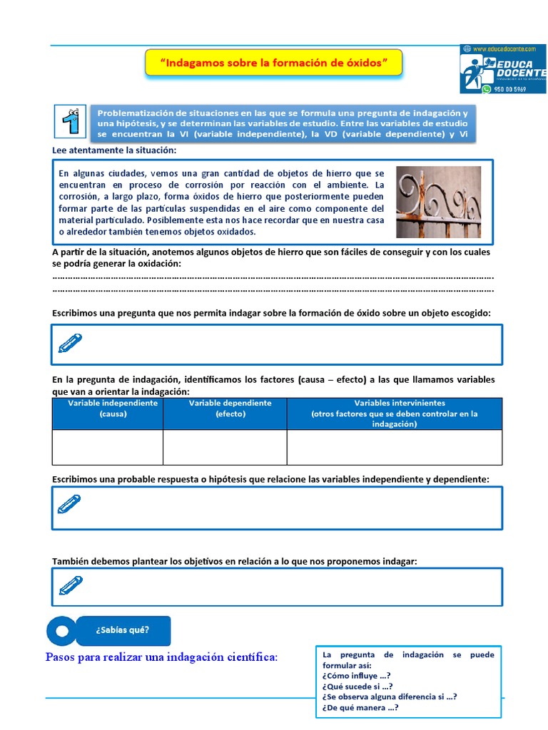 Ficha de Trabajo de Ciencia y Tecnologia | PDF