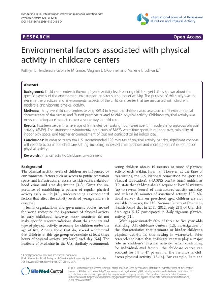 What Does Environmental Factors Mean In Childcare