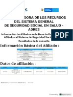 Afiliación Salud