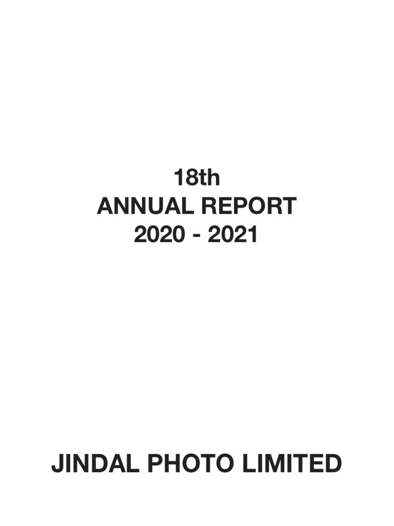 Jindal Photo Annual Report 2021 PDF Password Electronic Voting