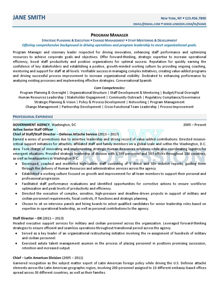 Chief of Staff Resume Sample - 1715522037