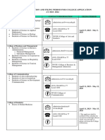 Filing Period For College Application - AY 2023-2024 PDF