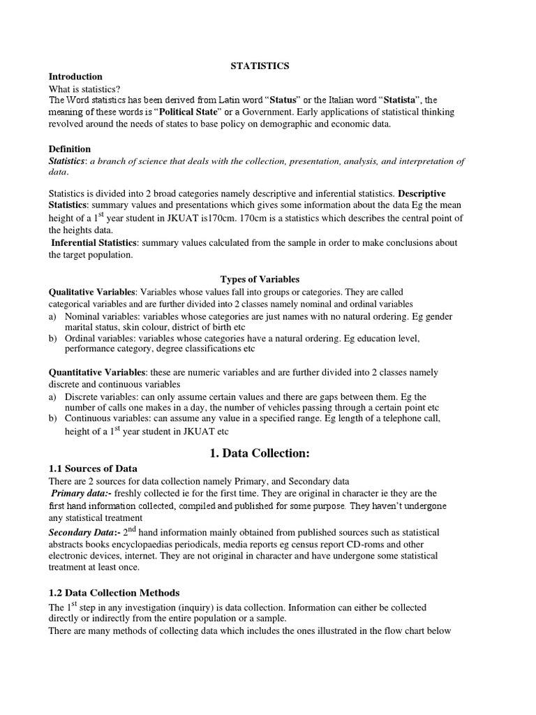Intro To Statistics Examples