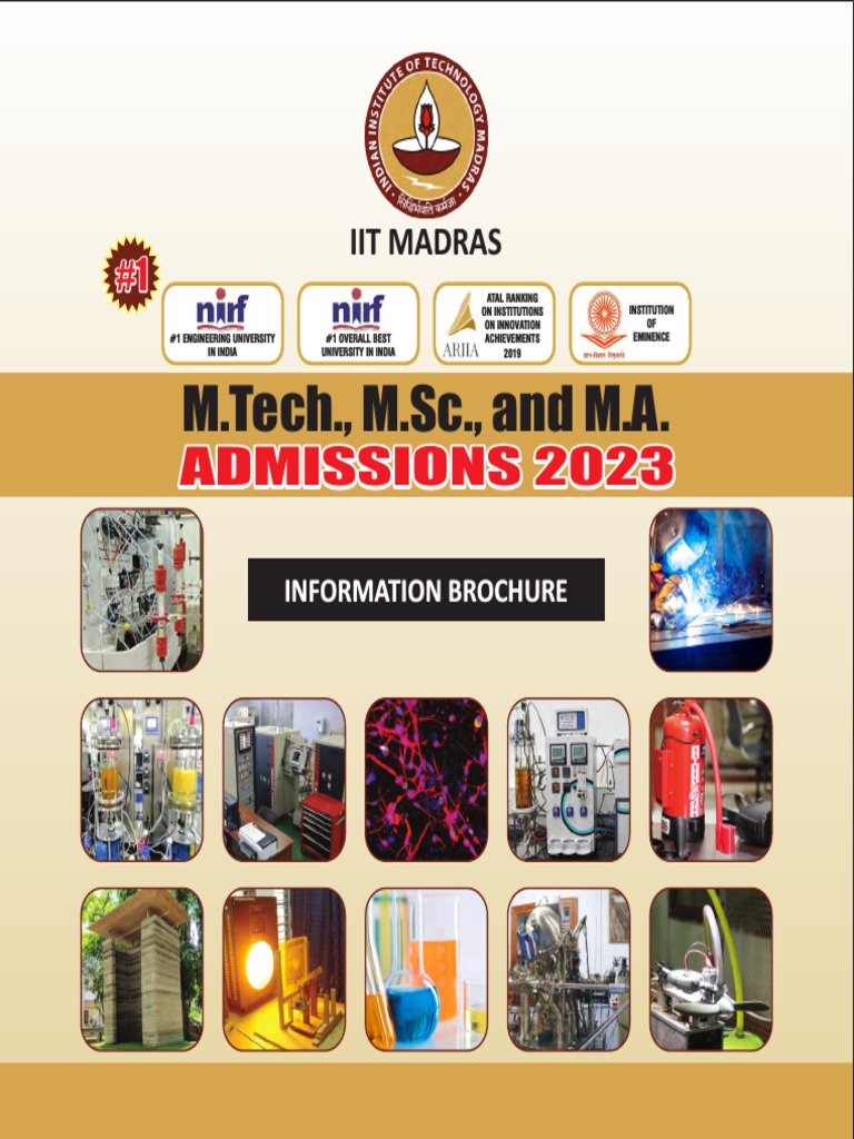 IIT Madras M.Tech. Admissions 2023 | PDF | Academic Degree | Doctor Of ...