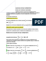 Ecuaciones de Tipo Multiplicativo