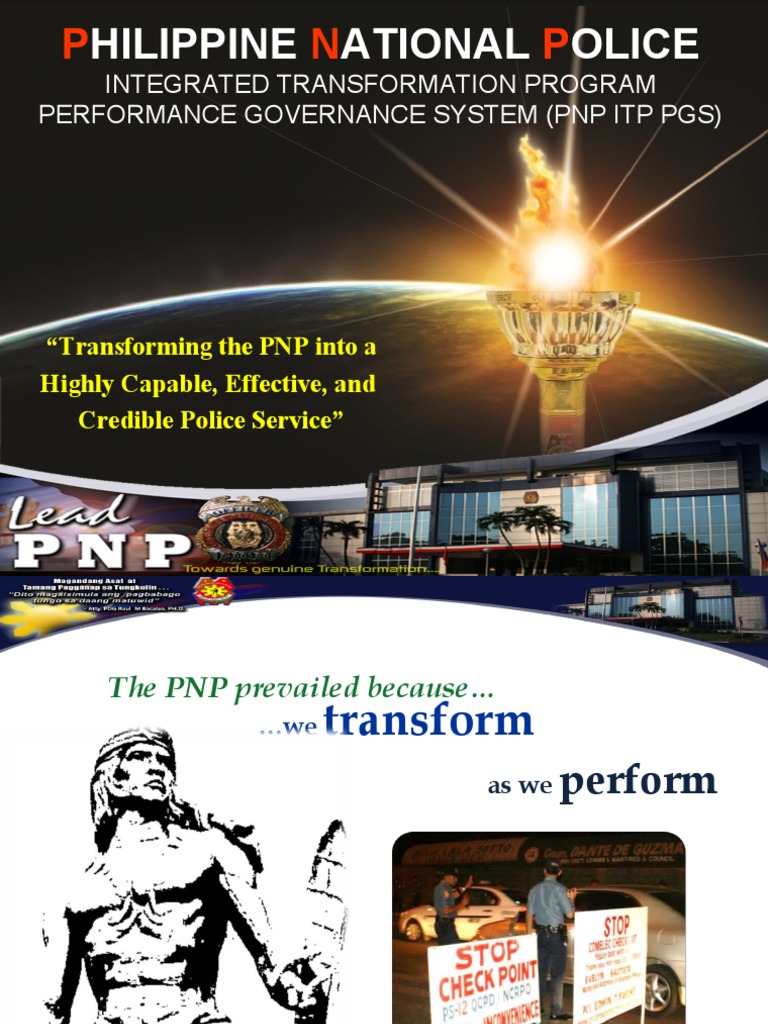 PNP Integrated Transformation Program Overview | PDF | Police | Policy