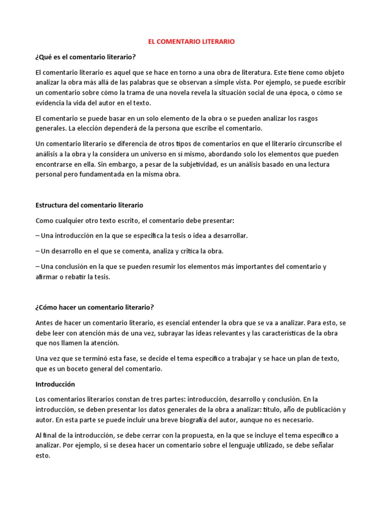 El comentario literario | PDF | Macbeth