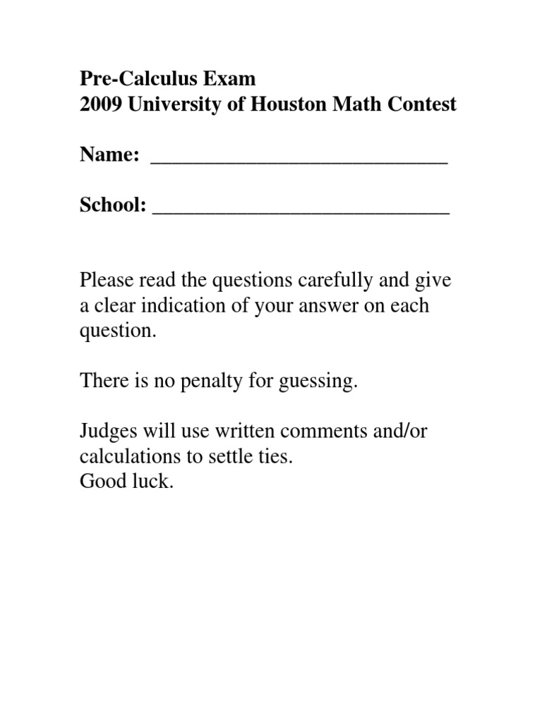 Precalc PDF Trigonometric Functions Equations